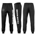 Custom black and white fleece joggers