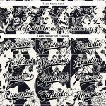 Personalized Floral Wave Black White 3D Varsity Bomber Full-Snap Jacket Personalized Black White Floral Wave 3D Bomber Full-Snap
