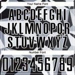 Custom Sublimation Soccer Jersey - Personalized Black and White Geometric Pattern with Team Name and Number Personalized