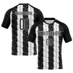 Personalized Geometric Shape Volleyball Jersey - Black and White Sublimation Uniform Personalized Black White Geometric Shape
