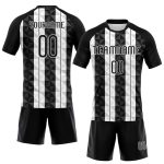 Personalized Geometric Shape Volleyball Jersey - Black and White Sublimation Uniform Personalized Black White Geometric Shape