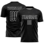 Personalized Geometric Shapes Soccer Jersey Sublimation 5 - Black and White Uniform Personalized Black White Geometric Shapes