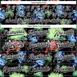 Custom Name Number 3D Pattern Black White Glitter Bloom Varsity Bomber Full-Snap Letterman Jacket Personalized Black White