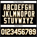 Custom Team Name and Number Baseball Jersey - Personalized Black White Gold Sleeveless Authentic Design Personalized Black