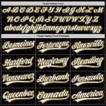 Custom Name Number Personalized Black White Gold Baseball Jersey Authentic Throwback Personalized Black White-Gold Authentic
