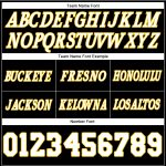 Custom Personalized Basketball Shorts with Team Name and Number, Black White-Gold Authentic Throwback Style Personalized