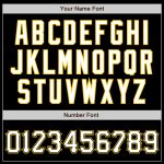 Personalized Black Gold Baseball Jersey for Men Women - Custom Team Sport Apparel Personalized Black White-Gold Baseball