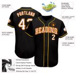 Personalized Black and Gold Baseball Jersey for Men and Women, Custom Name & Number, Comfortable Sportswear Personalized