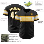 Custom Black White Gold Baseball Jersey for Men, Women, Kids - Personalized Sports Apparel Personalized Black White-Gold