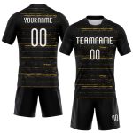 Custom Black White Gold Volleyball Uniform Jersey with Personalized Name and Number - Sublimation Team Apparel Personalized