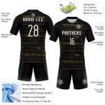 Custom Black White Gold Volleyball Uniform Jersey with Personalized Name and Number - Sublimation Team Apparel Personalized