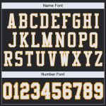 Personalized Authentic Football Jersey in Black White and Gold Mesh Personalized Black White-Gold Mesh Authentic Football