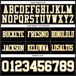Personalized Black White Gold Football Jersey - Custom Mesh Jersey Size 5 Personalized Black White-Gold Mesh Football Jersey