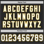 Personalized Black White Gold Mesh Throwback Football Jersey - Customized Sports Apparel 2 Personalized Black White-Gold