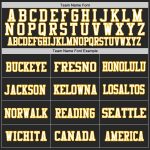 Personalized Black White Gold Throwback Football Jersey - Custom Mesh Jersey 3 Personalized Black White-Gold Mesh Throwback