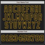 Custom Name Number Personalized Black White Gold Pinstripe Baseball Jersey Fashion Authentic Team Apparel Personalized Black