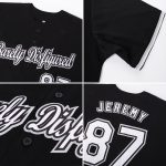 Personalized Authentic Baseball Jersey - Black White Gray Design Personalized Black White-Gray Authentic Baseball Jersey