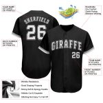 Personalized Authentic Baseball Jersey - Black White Gray Color Options Personalized Black White-Gray Authentic Baseball