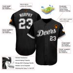 Custom Name and Number Softball Jersey - Personalized Black and Gray Authentic Team Apparel Personalized Black White-Gray