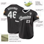 Custom Name Number Baseball Jersey - Personalized Authentic Black White Gray Throwback Team Apparel Personalized Black White-Gray