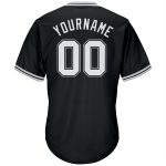 Personalized Authentic Black Gray Rib-Knit Baseball Jersey Shirt Personalized Black White-Gray Authentic Throwback Rib-Knit