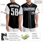 Personalized Two Tone Black White Gray Baseball Jersey - Authentic Design Personalized Black White-Gray Authentic Two Tone