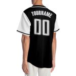 Personalized Two Tone Black White Gray Baseball Jersey - Authentic Design Personalized Black White-Gray Authentic Two Tone
