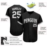 Customizable Black and Gray Baseball Jersey - Personalized Sports Apparel Personalized Black White-Gray Baseball Jersey 2