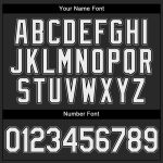Personalized Baseball Jersey - Black White Gray Color, Customizable Design, Size 4 Personalized Black White-Gray Baseball