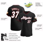 Customizable Black White-Gray Baseball Jersey for Men and Women 59 Personalized Black White-Gray Baseball Jersey 59