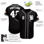 Custom Personalized Black White Gray Baseball Jersey for Men Women 60 Personalized Black White-Gray Baseball Jersey 60