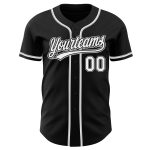 Personalized Black Gray White Baseball Jersey for Men and Women - Custom Team Jersey 61 Personalized Black White-Gray Baseball