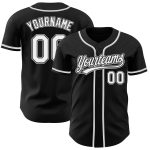 Personalized Black Gray White Baseball Jersey for Men and Women - Custom Team Jersey 61 Personalized Black White-Gray Baseball