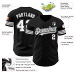 Customizable Black White Gray Baseball Jersey for Men Women Kids Personalized Black White-Gray Baseball Jersey 63