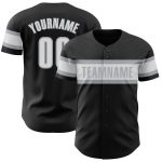Personalized Baseball Jersey for Adults - Black White Gray - Custom Name & Number - Size 64 Personalized Black White-Gray