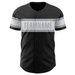 Personalized Baseball Jersey for Adults - Black White Gray - Custom Name & Number - Size 64 Personalized Black White-Gray