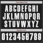 Personalized Baseball Jersey for Adults - Black White Gray - Custom Name & Number - Size 64 Personalized Black White-Gray