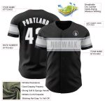 Personalized Baseball Jersey for Adults - Black White Gray - Custom Name & Number - Size 64 Personalized Black White-Gray