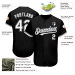 Personalized Baseball Jersey Black White Gray - Custom Team Apparel 65 Personalized Black White-Gray Baseball Jersey 65