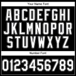 Custom Personalized Baseball Jersey with Name and Number in Black White Gray Personalized Black White-Gray Baseball Jersey