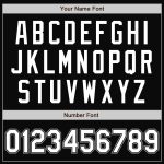 Custom Black White Gray Bomber Jacket with Name and Number - Varsity Full-Snap Letterman Style Personalized Black White-Gray