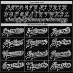 Personalized Bomber Jacket Black White Gray Varsity Full-Snap Two Tone Letterman Personalized Black White-Gray Bomber Full-Snap