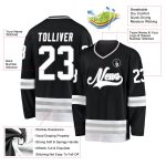 Custom Black White Gray Hockey Jersey - Personalized Sports Apparel for Fans Personalized Black White-Gray Hockey Jersey