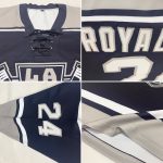 Personalized Hockey Jersey - Black White Gray Lace Neck Design for Custom Fan Gear Personalized Black White-Gray Hockey Lace