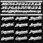Custom Name and Number Authentic Baseball Jersey - Personalized Black and White-Gray Line Design Personalized Black White-Gray