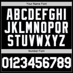 Custom Name and Number Authentic Baseball Jersey - Personalized Black and White-Gray Line Design Personalized Black White-Gray