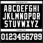 Customizable Football Jersey - Personalized Black White-Gray Authentic Throwback with Name and Number Personalized Black