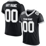 Personalized Black Gray Football Jersey - Customizable Mesh Design, Size 2 Personalized Black White-Gray Mesh Football Jersey