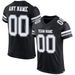 Personalized Mesh Football Jersey in Black, White & Gray - Customizable Sports Apparel Personalized Black White-Gray Mesh