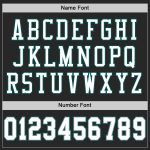 Personalized Mesh Football Jersey in Black, White, Gray, and Midnight Green Personalized Black White Gray-Midnight Green